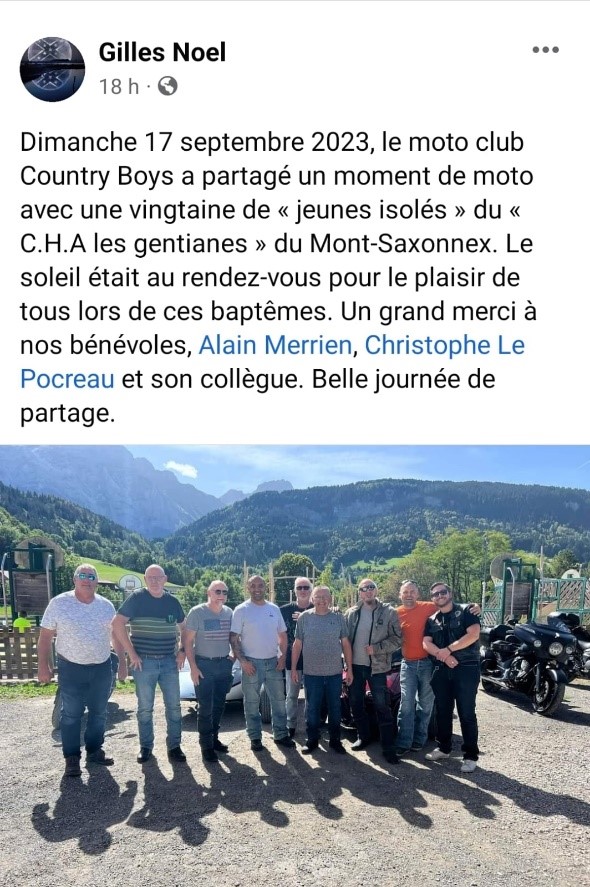 JOURNEE BAPTEME MOTO AUX GENTIANES Centre Saint Exupery